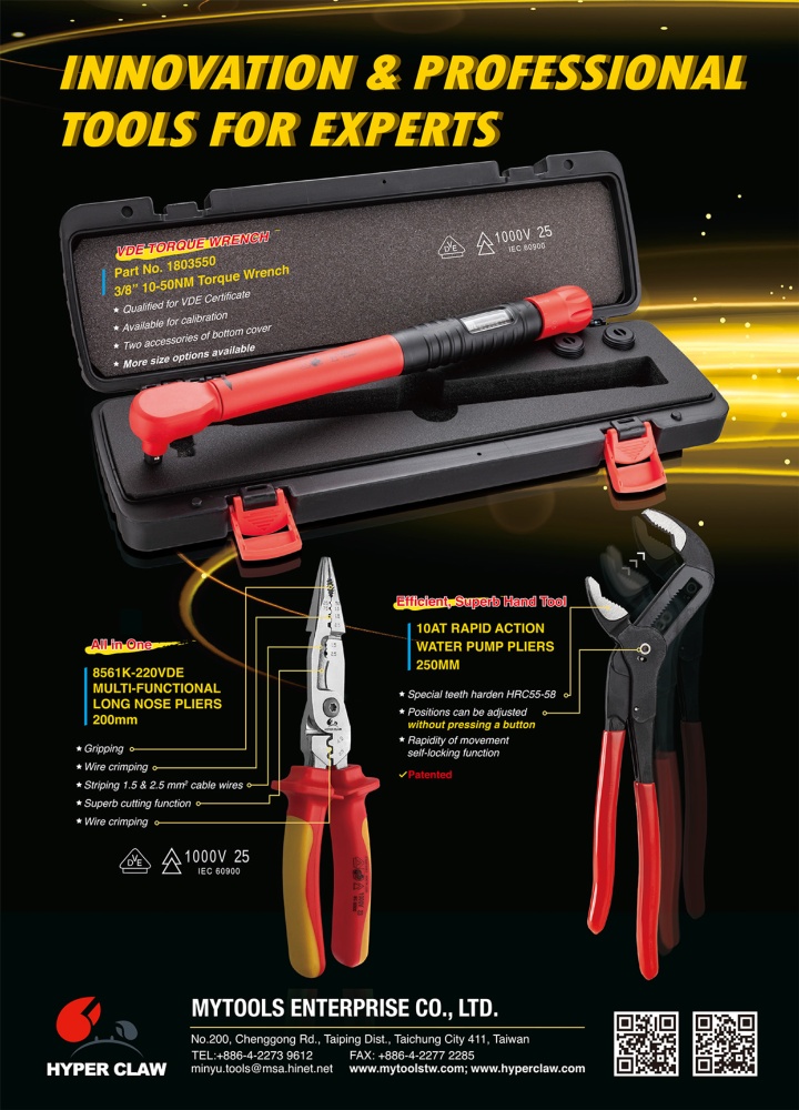 Taiwan Hand Tools MYTOOLS ENTERPRISE CO., LTD.MYFORGING ENTERPRISE CO., LTD.
