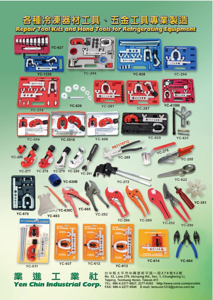 Taiwan Hand Tools YEN CHIN INDUSTRIAL CORP.