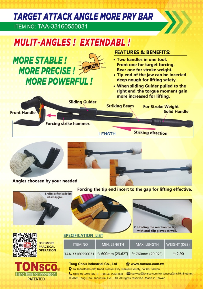 Taiwan Hand Tools TANG CHOU INDUSTRIAL CO., LTD.