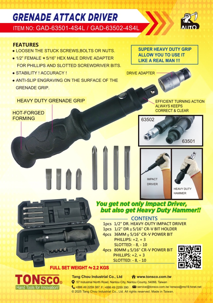 Taiwan Hand Tools TANG CHOU INDUSTRIAL CO., LTD.