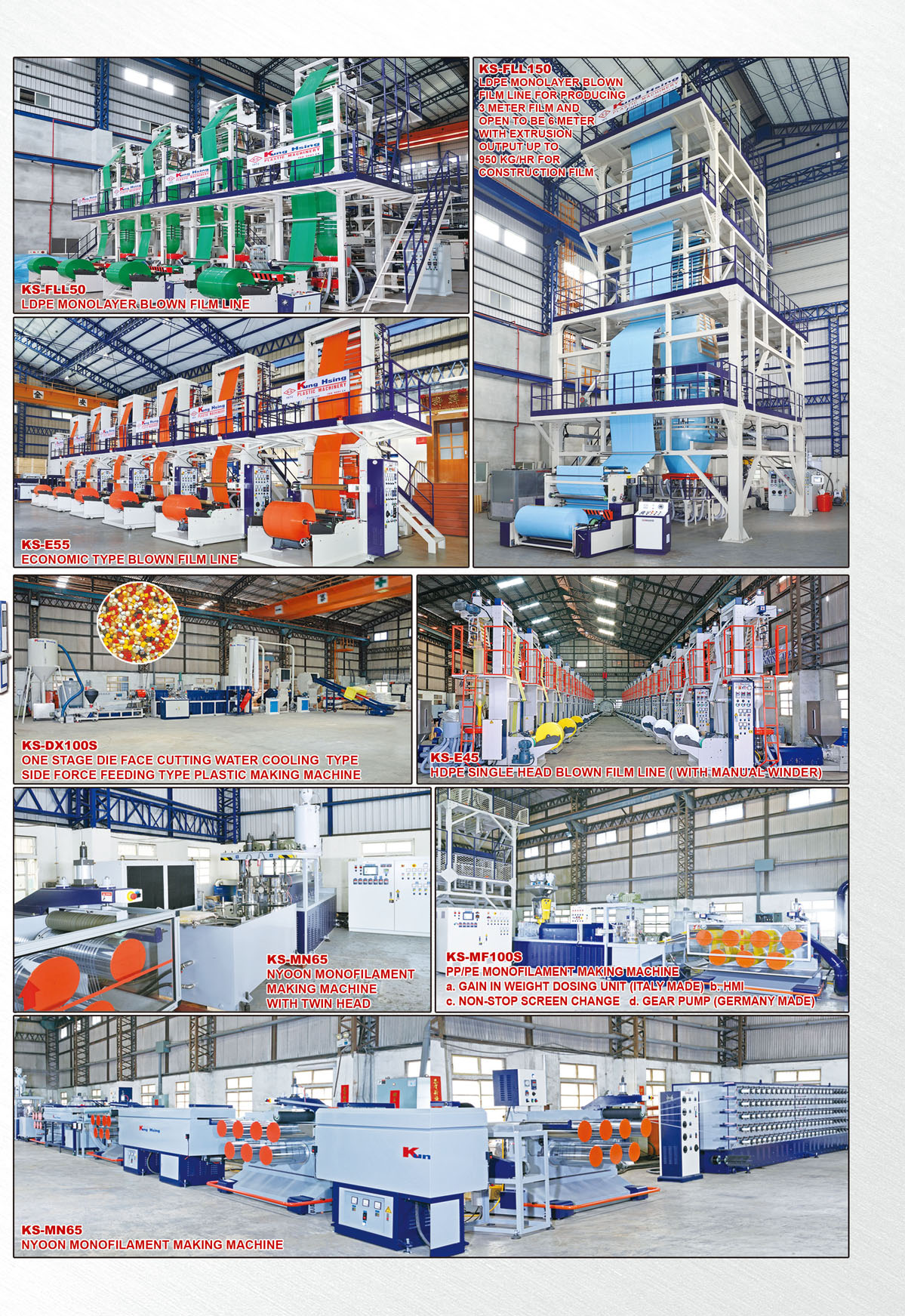 Taiwan Machinery KUNG HSING PLASTIC MACHINERY CO., LTD.