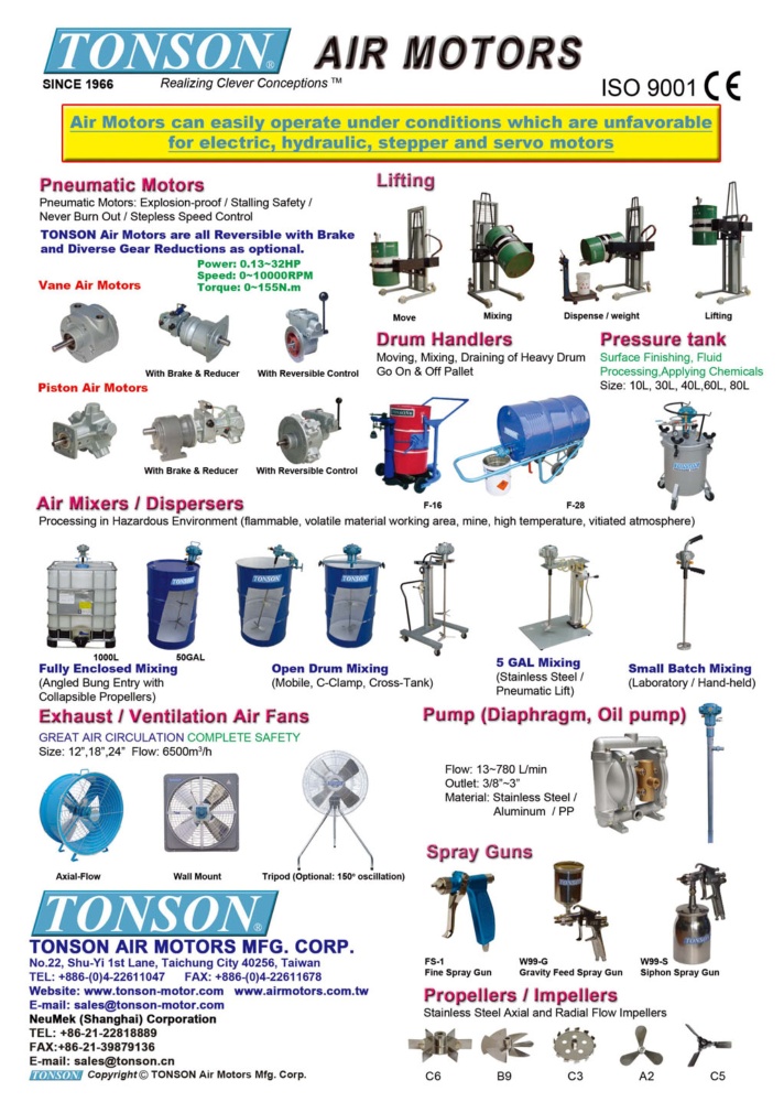 TONSON AIR MOTORS MFG. CORP.