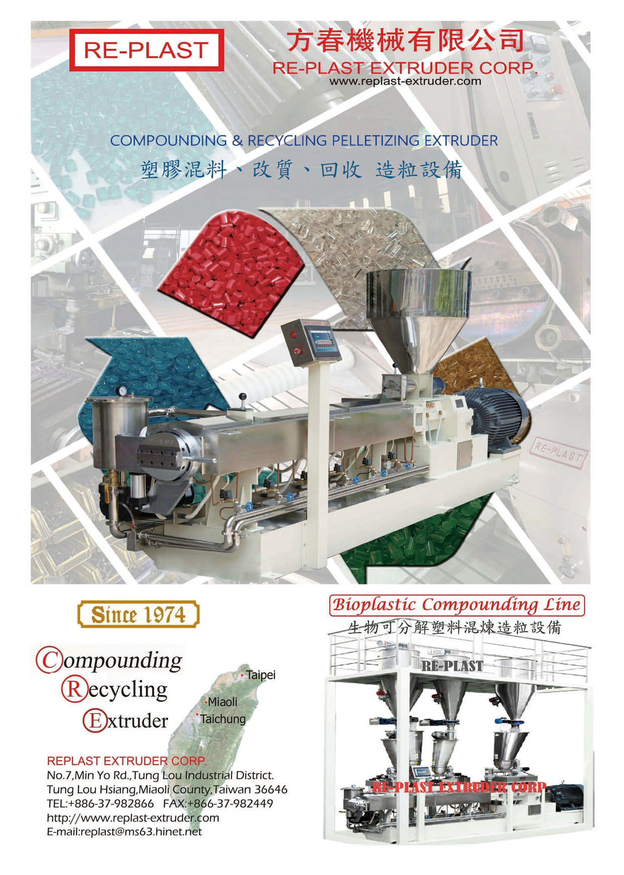 Who Makes Machinery in Taiwan RE-PLAST EXTRUDER CORP.