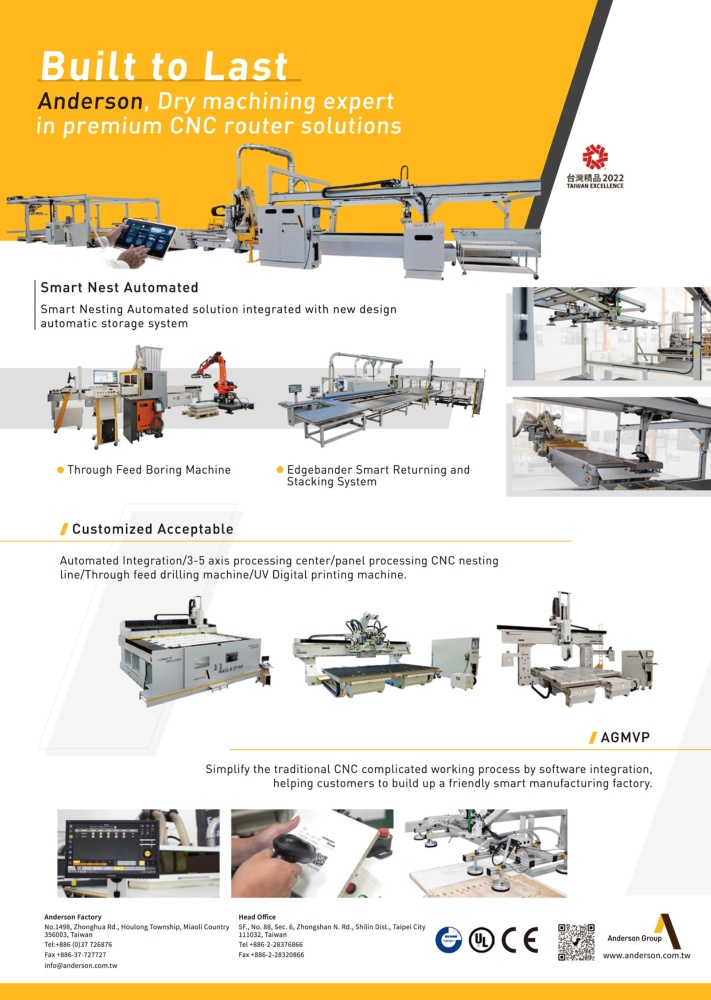 Who Makes Machinery in Taiwan ANDERSON INDUSTRIAL CORP.