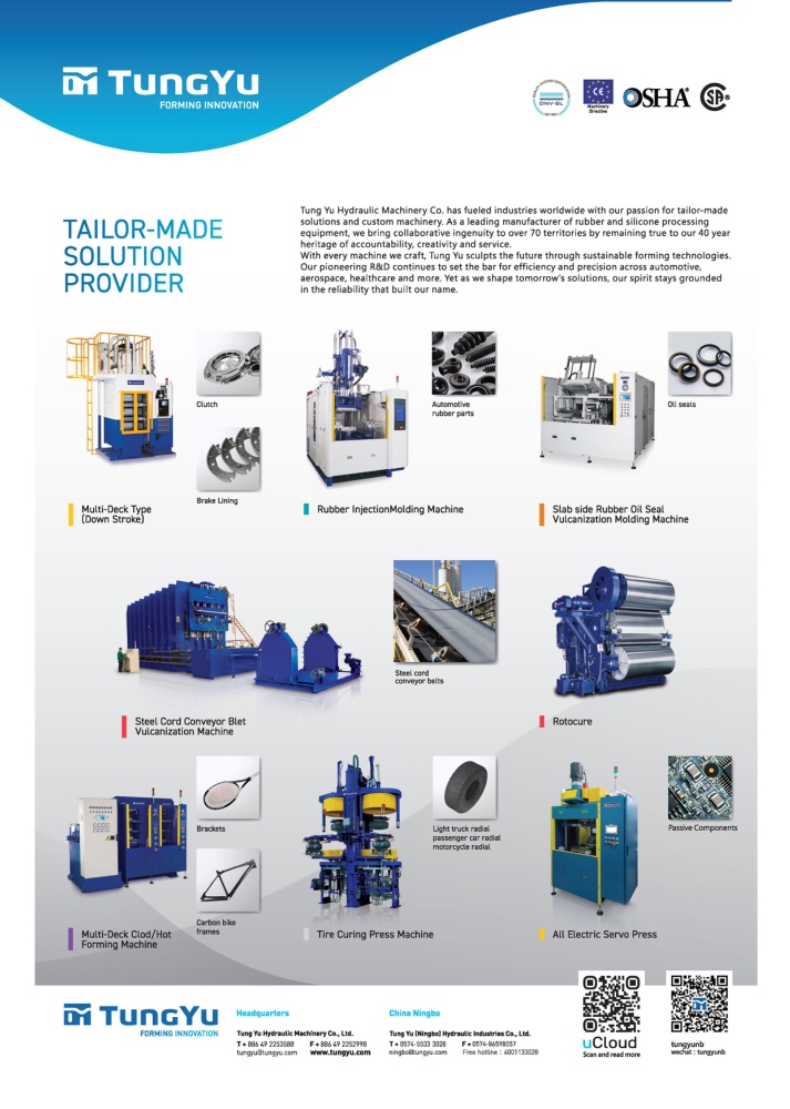 Who Makes Machinery in Taiwan TUNG YU HYDRAULIC MACHINERY CO., LTD.