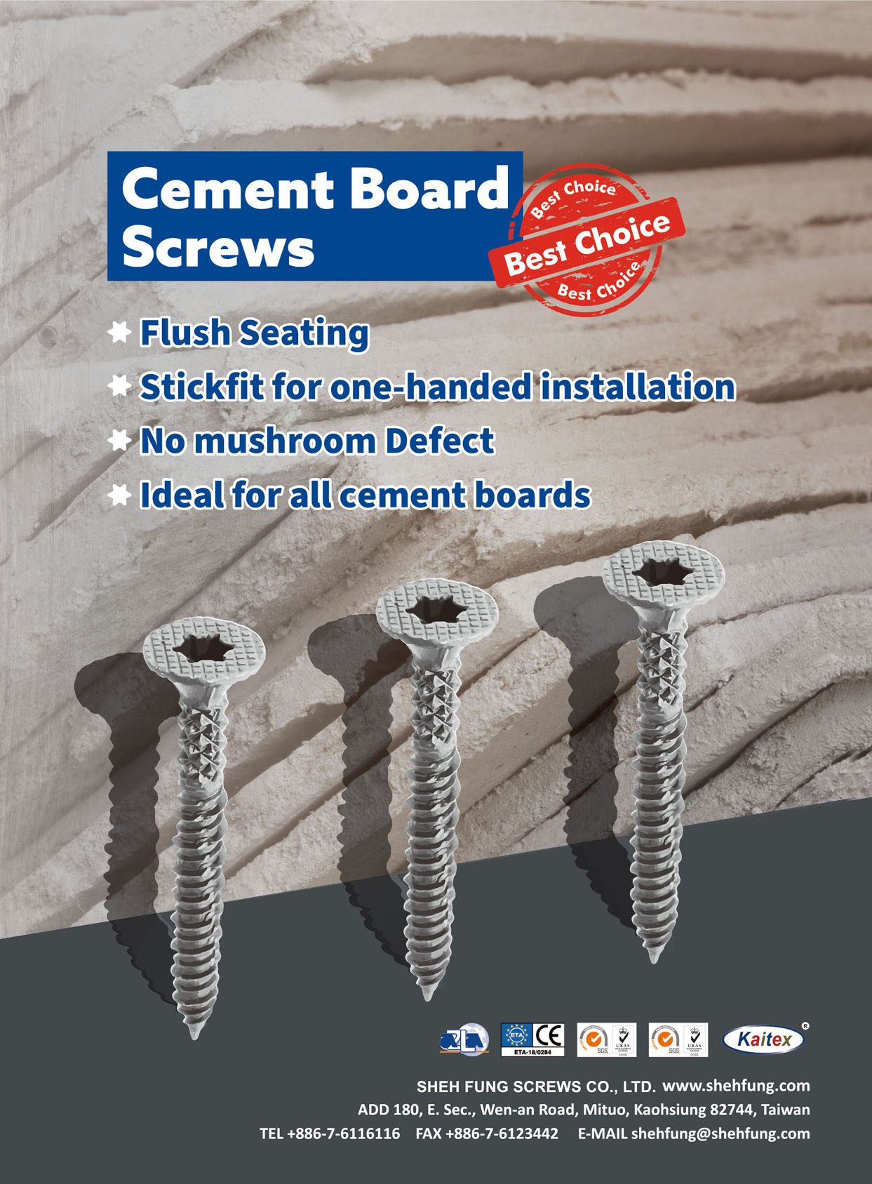 Taiwan International Fastener Show SHEH FUNG SCREWS CO., LTD.