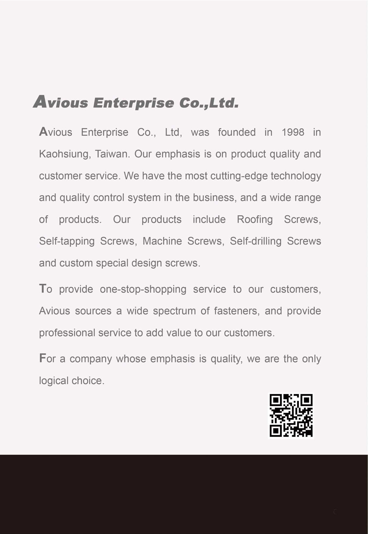 Taiwan International Fastener Show AVIOUS ENTERPRISE CO., LTD.