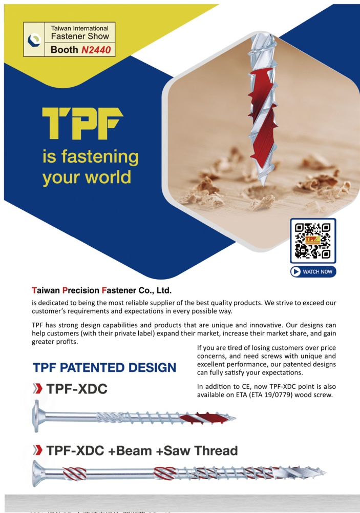 Taiwan International Fastener Show TAIWAN PRECISION FASTENER CO., LTD.