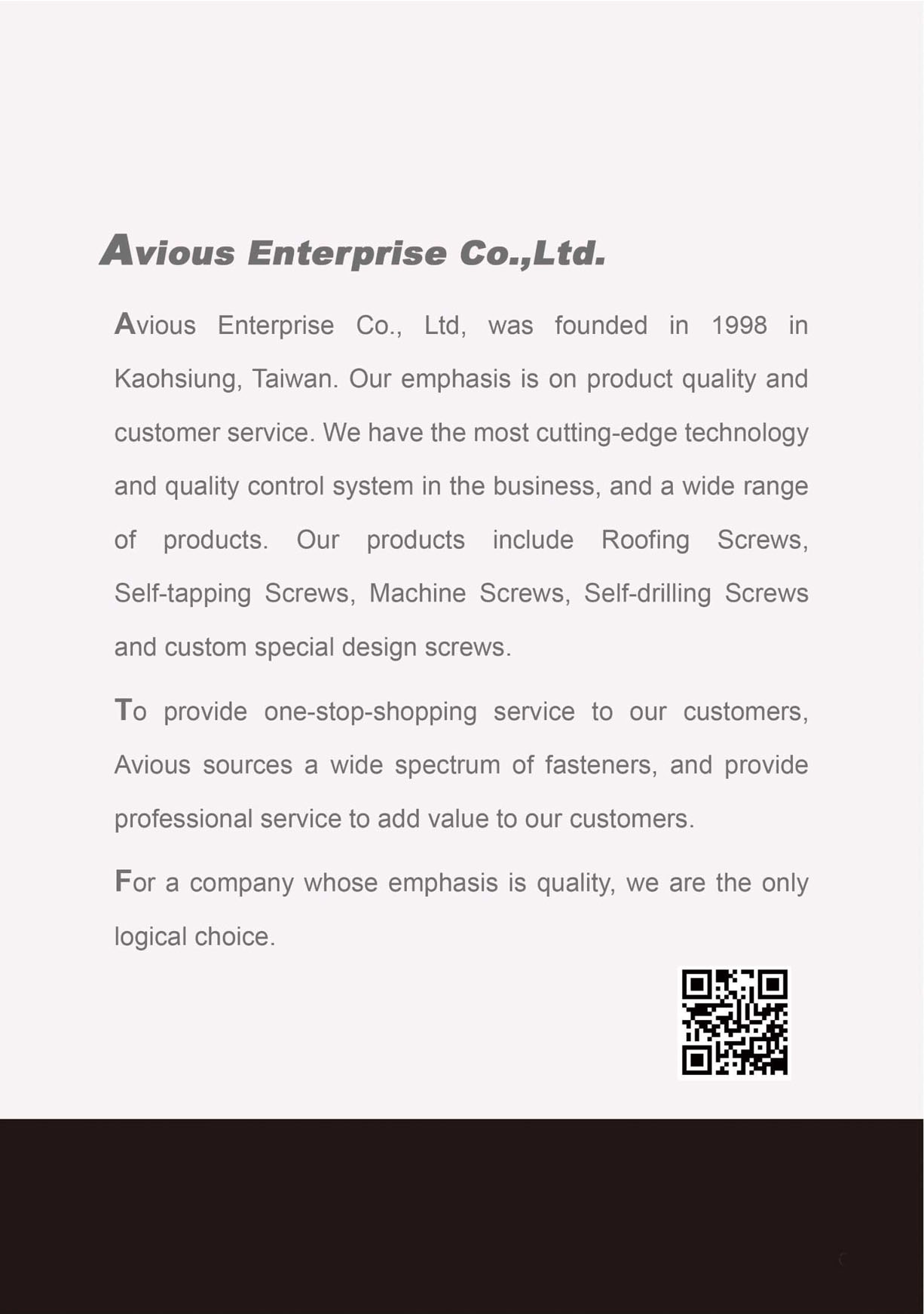 Taiwan International Fastener Show AVIOUS ENTERPRISE CO., LTD.
