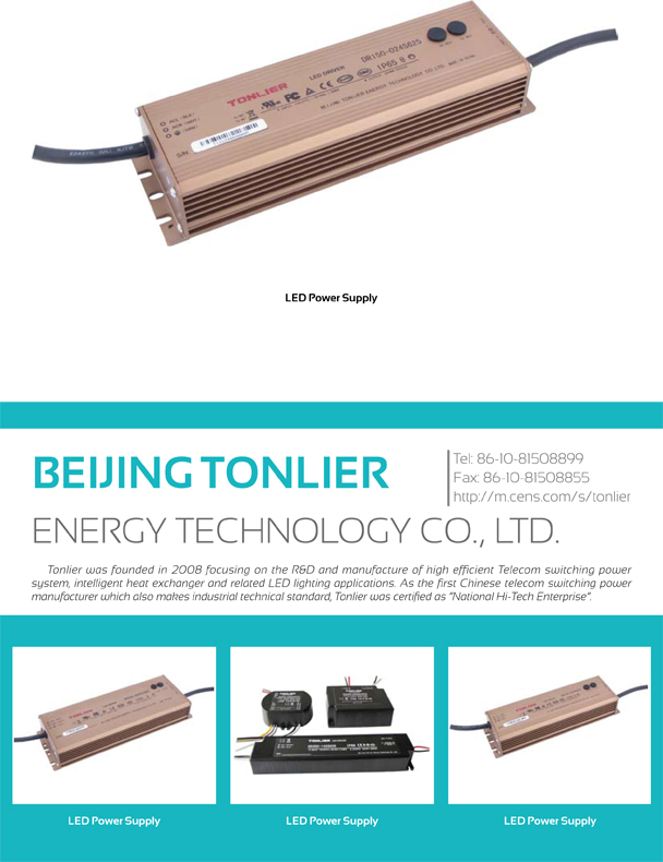BEIJING TONLIER ENERGY TECHNOLOGY CO., LTD.