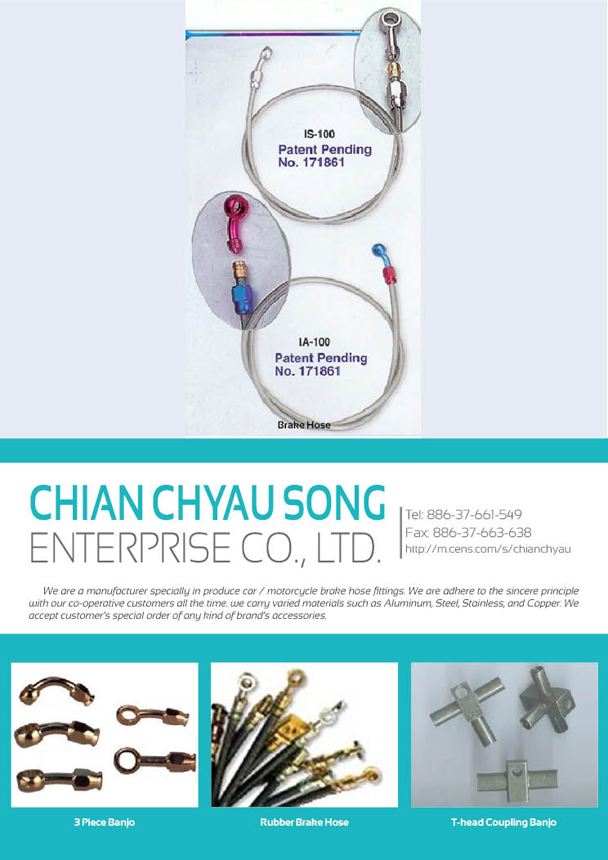 CHIAN CHYAU SONG ENTERPRISE CO., LTD.