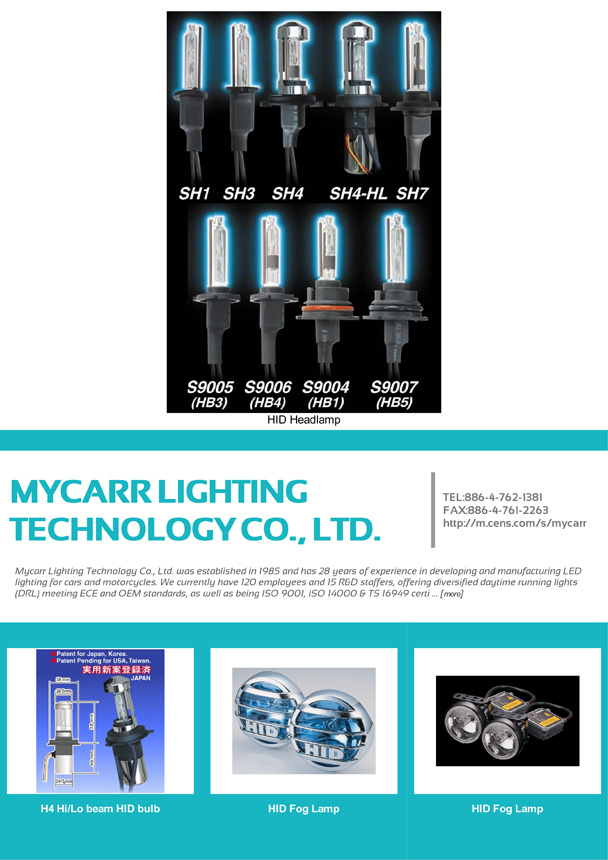 MYCARR LIGHTING TECHNOLOGY CO., LTD.