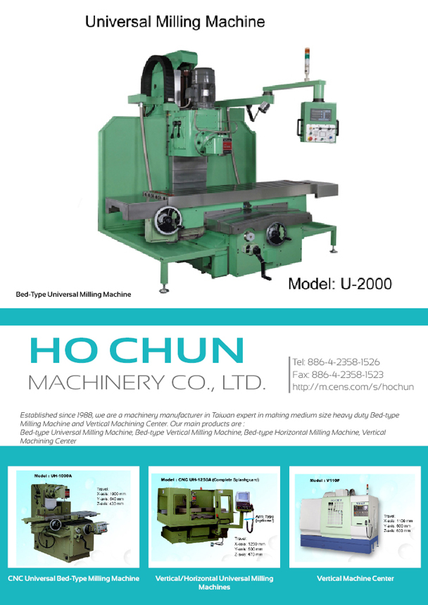 HO CHUN MACHINERY CO., LTD.