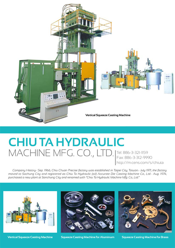 CHIU TA HYDRAULIC MACHINE MFG CO., LTD.