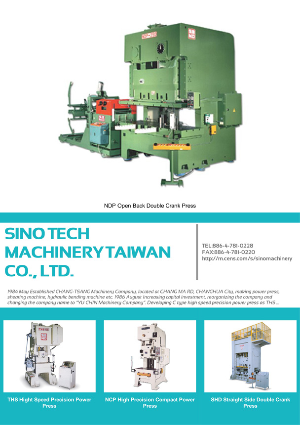 SINO TECH MACHINERY TAIWAN CO., LTD.