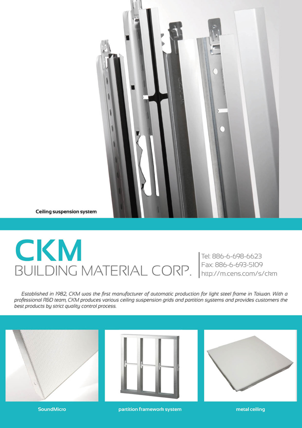 CKM BUILDING MATERIAL CORP.