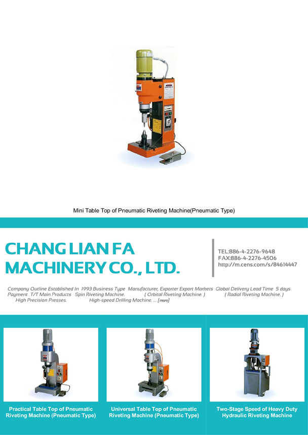 CHANG LIAN FA MACHINERY CO., LTD.