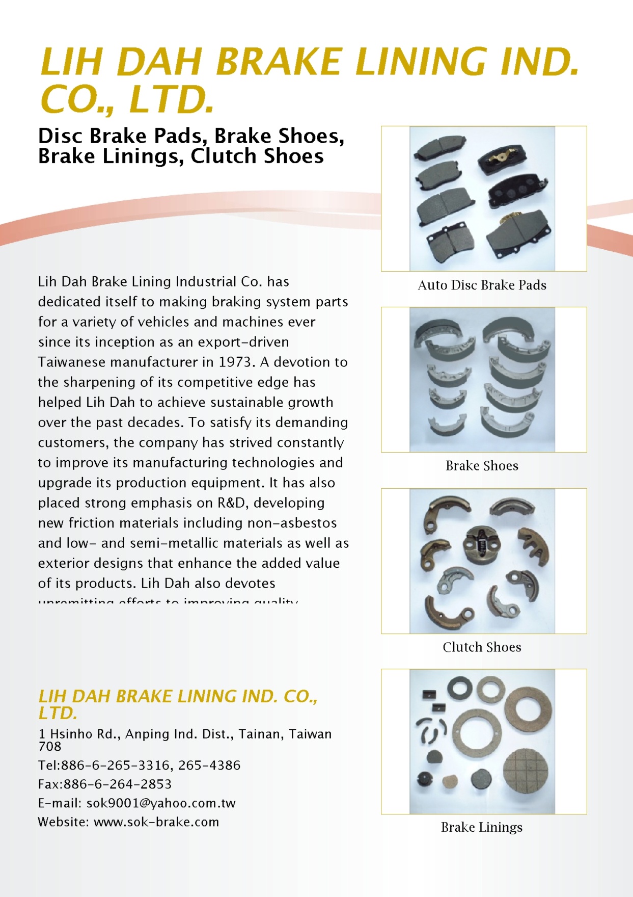 LIH DAH BRAKE LINING IND. CO., LTD.