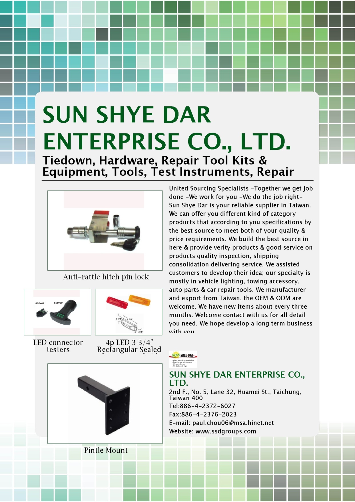 SUN SHYE DAR ENTERPRISE CO., LTD.