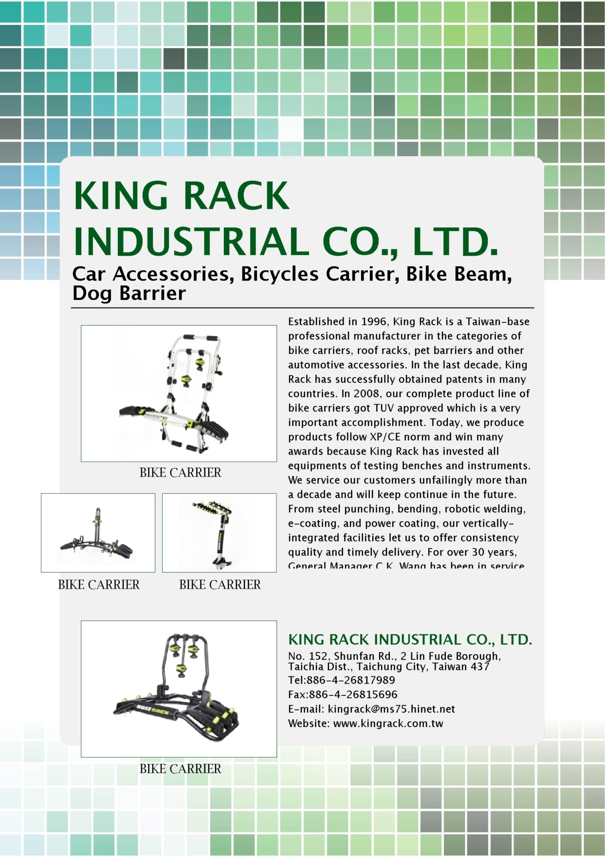 KING RACK INDUSTRIAL CO., LTD.
