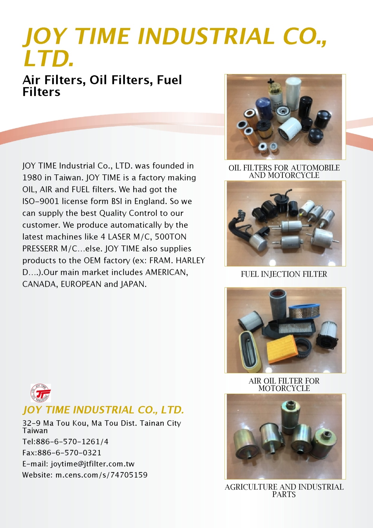 JOY TIME INDUSTRIAL CO., LTD.