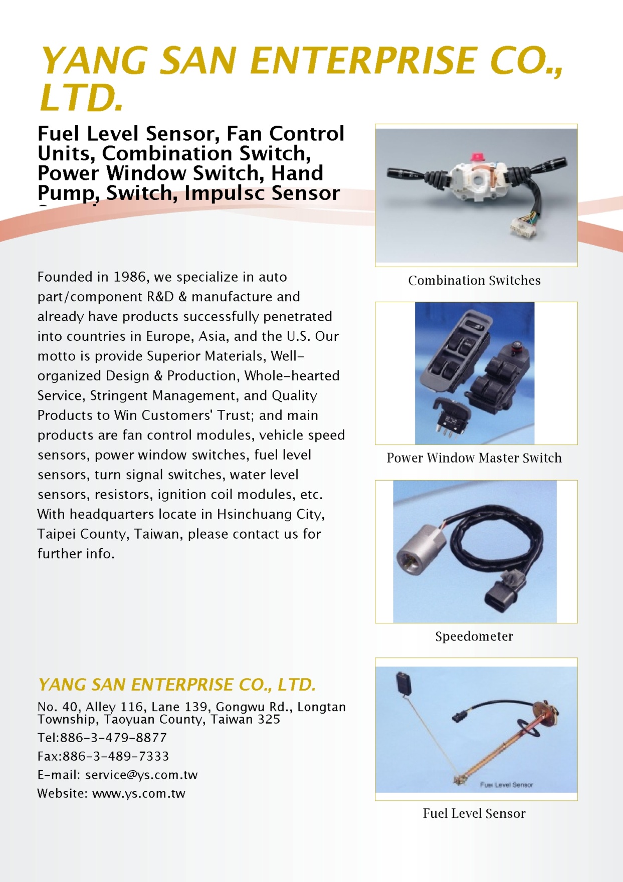 YANG SAN ENTERPRISE CO., LTD.