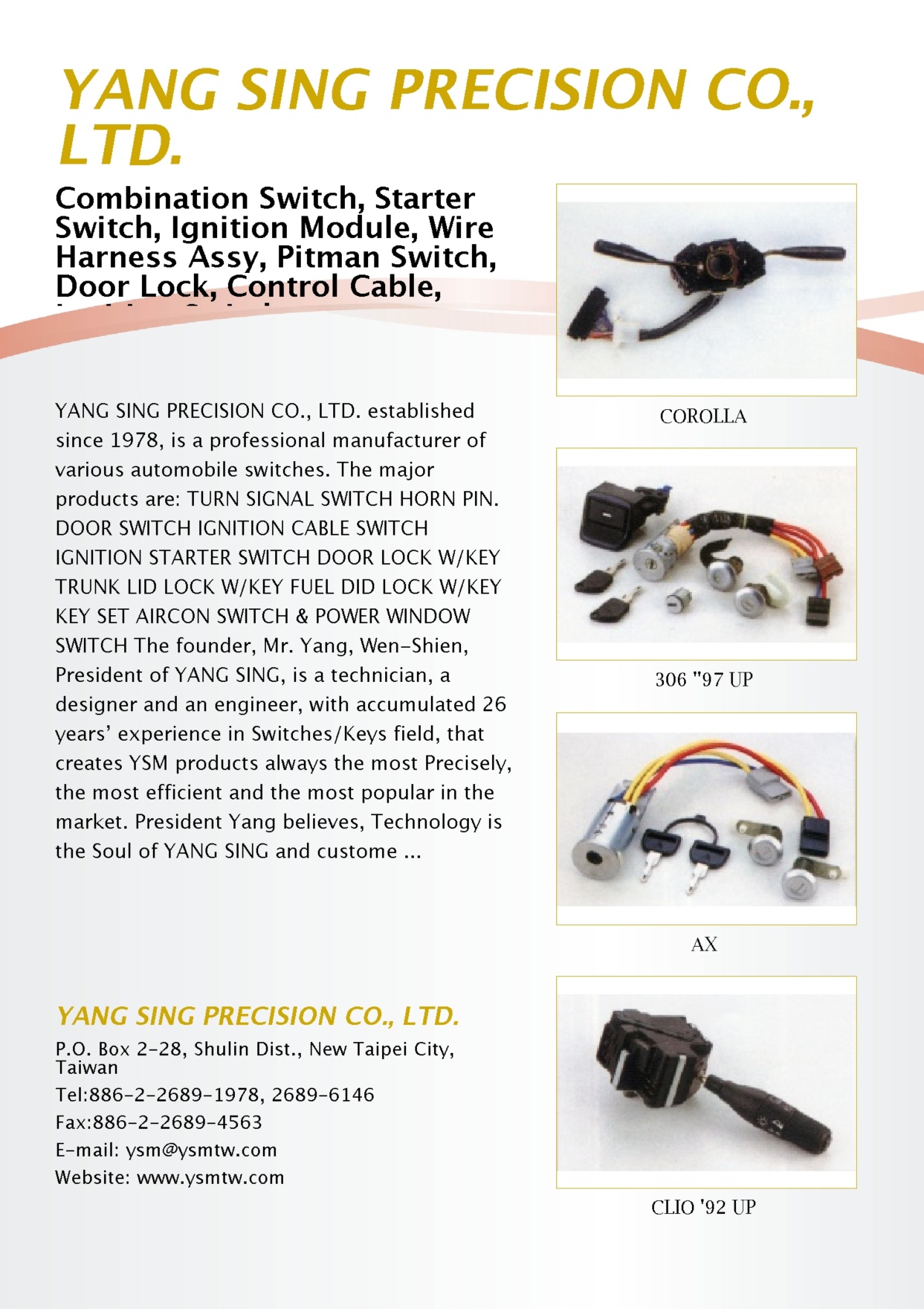 YANG SING PRECISION CO., LTD.