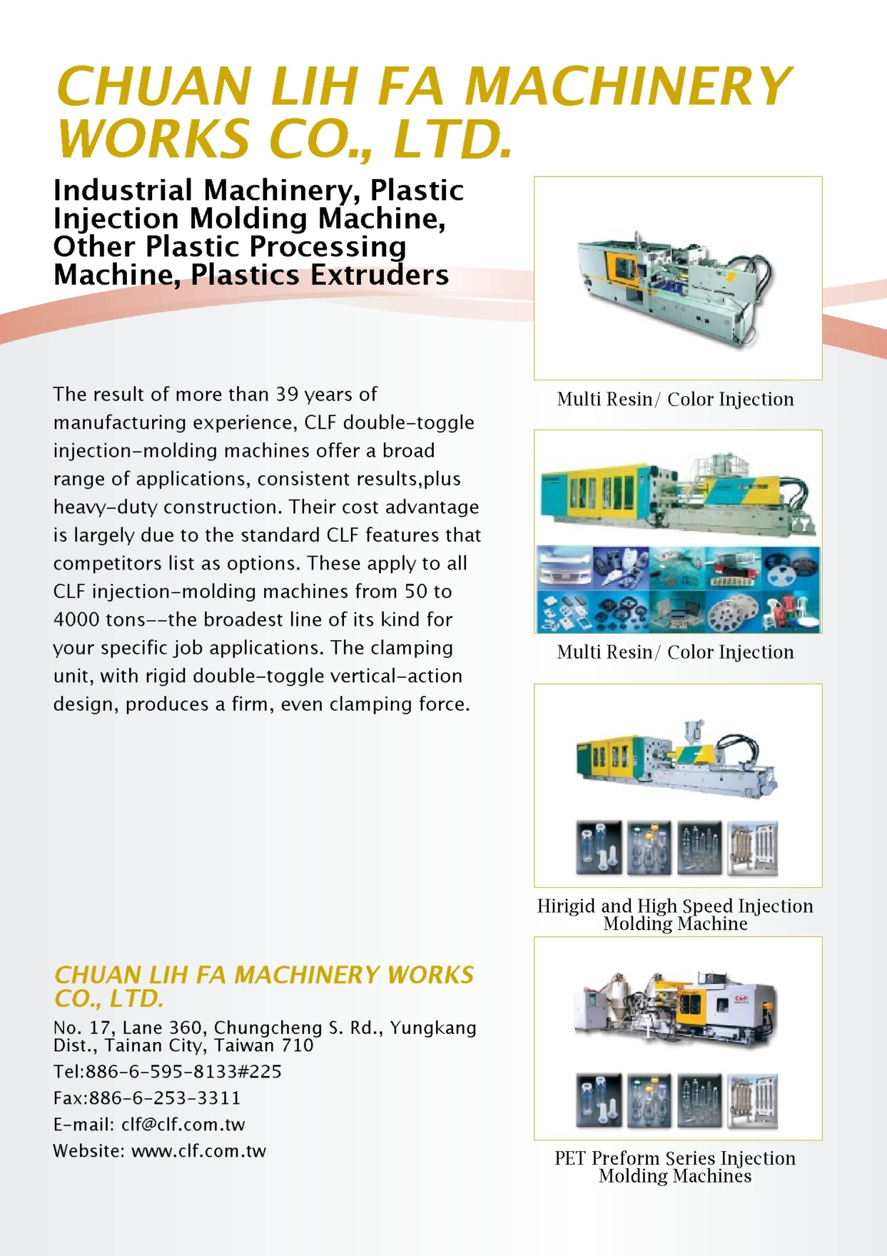 CHUAN LIH FA MACHINERY WORKS CO., LTD.