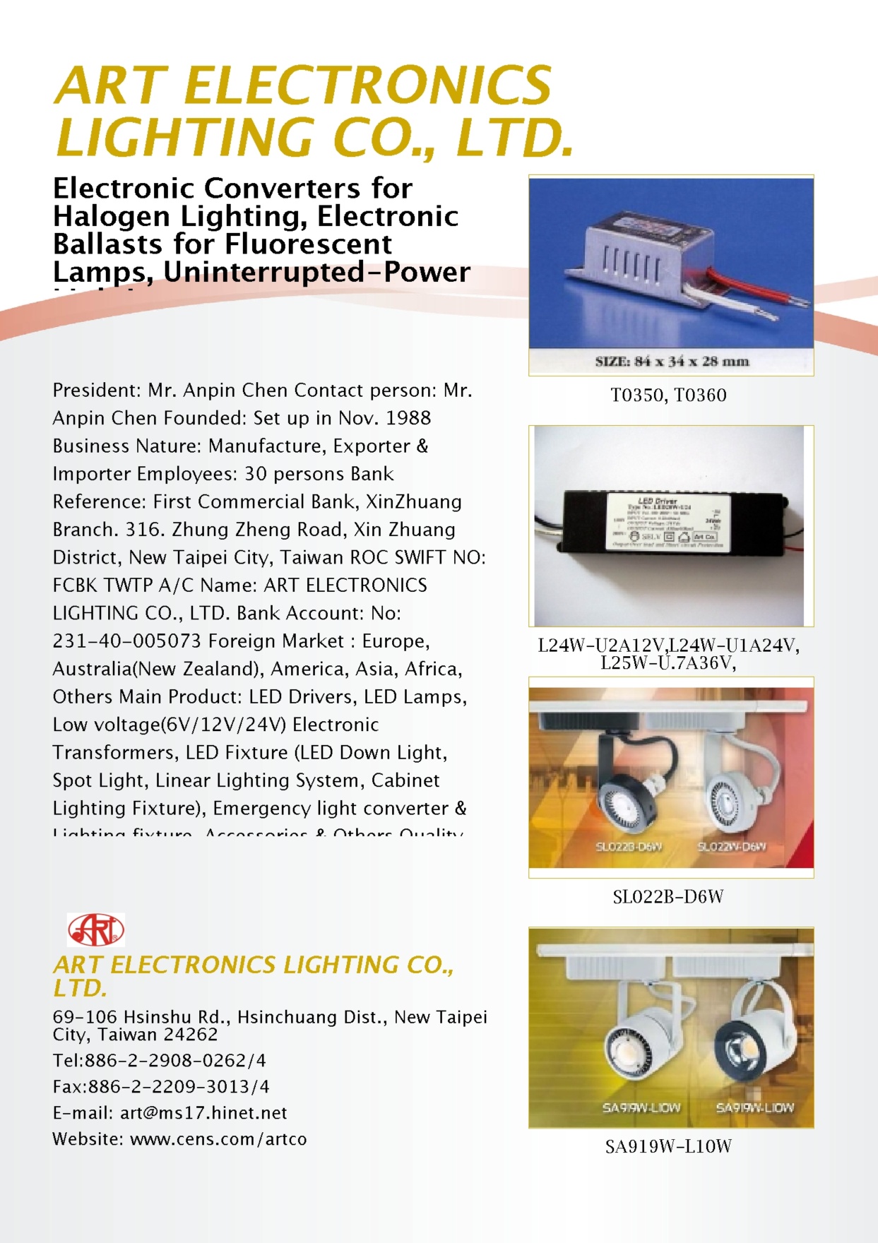 ART ELECTRONICS LIGHTING CO., LTD.