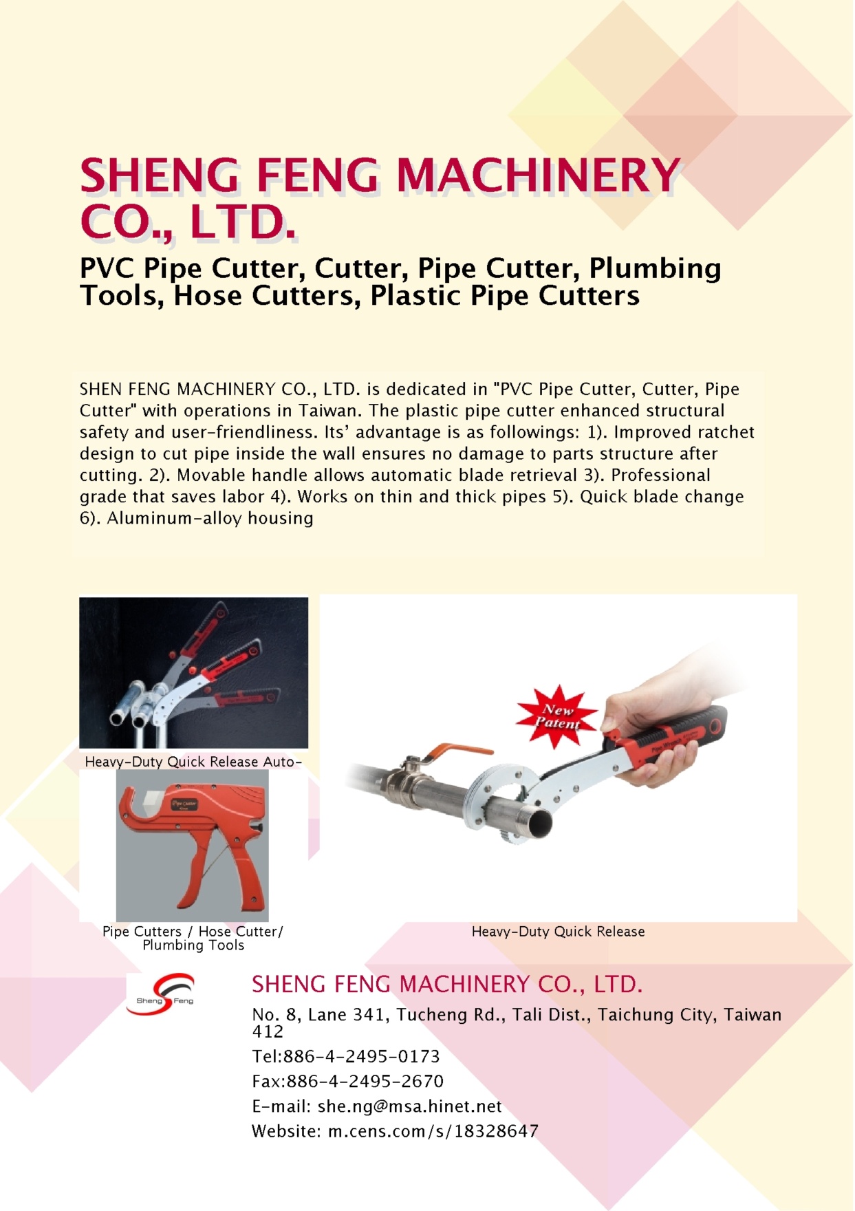 SHENG FENG MACHINERY CO., LTD.