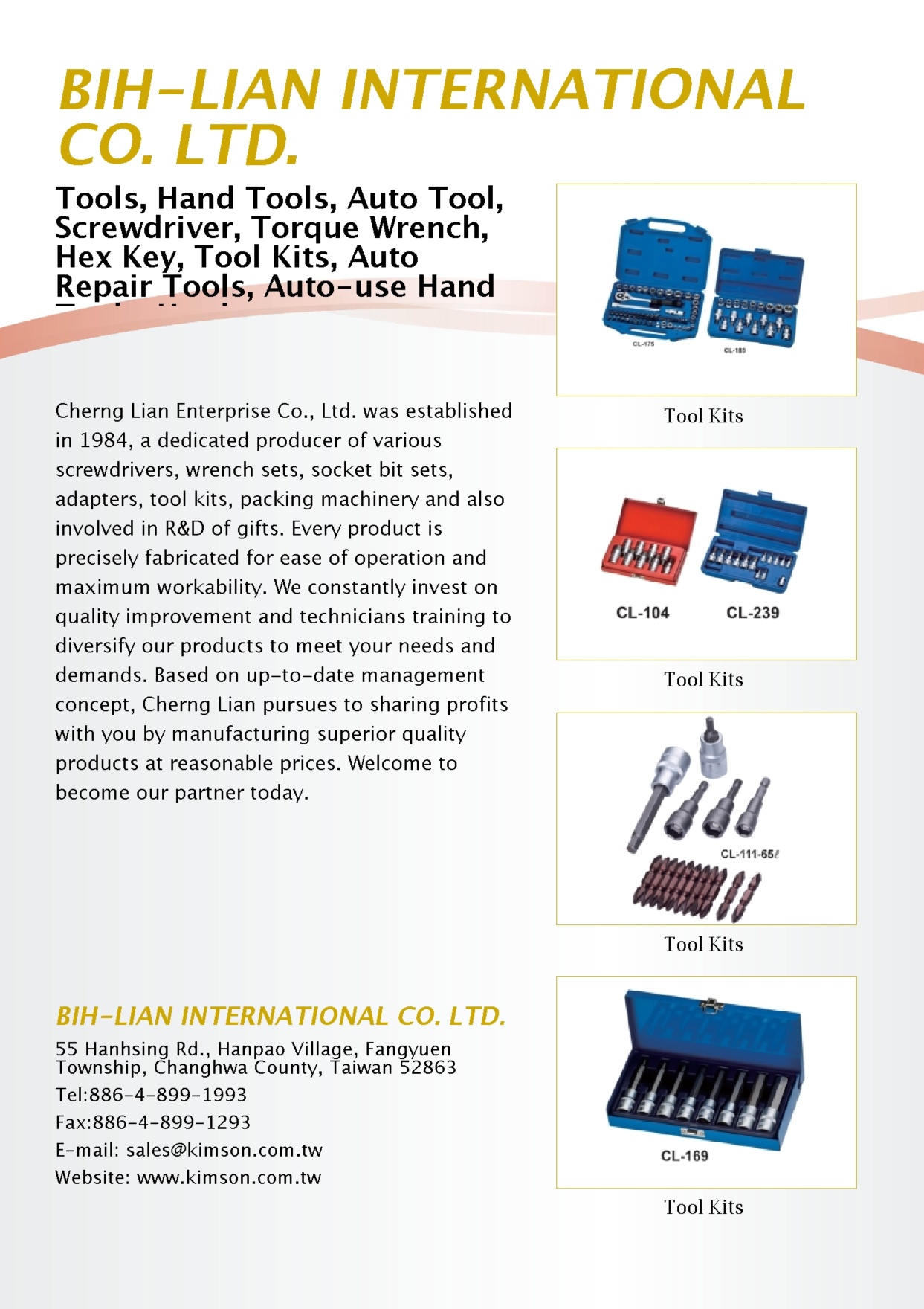 BIH-LIAN INTERNATIONAL CO., LTD.