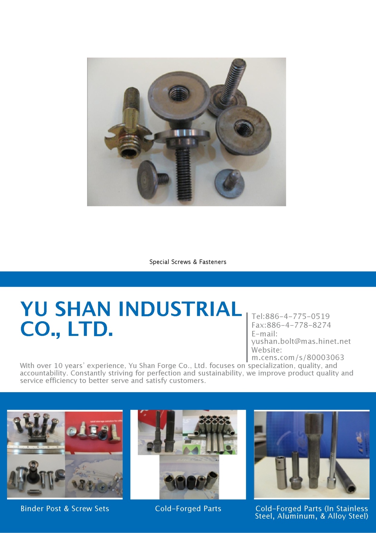 YU SHAN INDUSTRIAL CO., LTD.