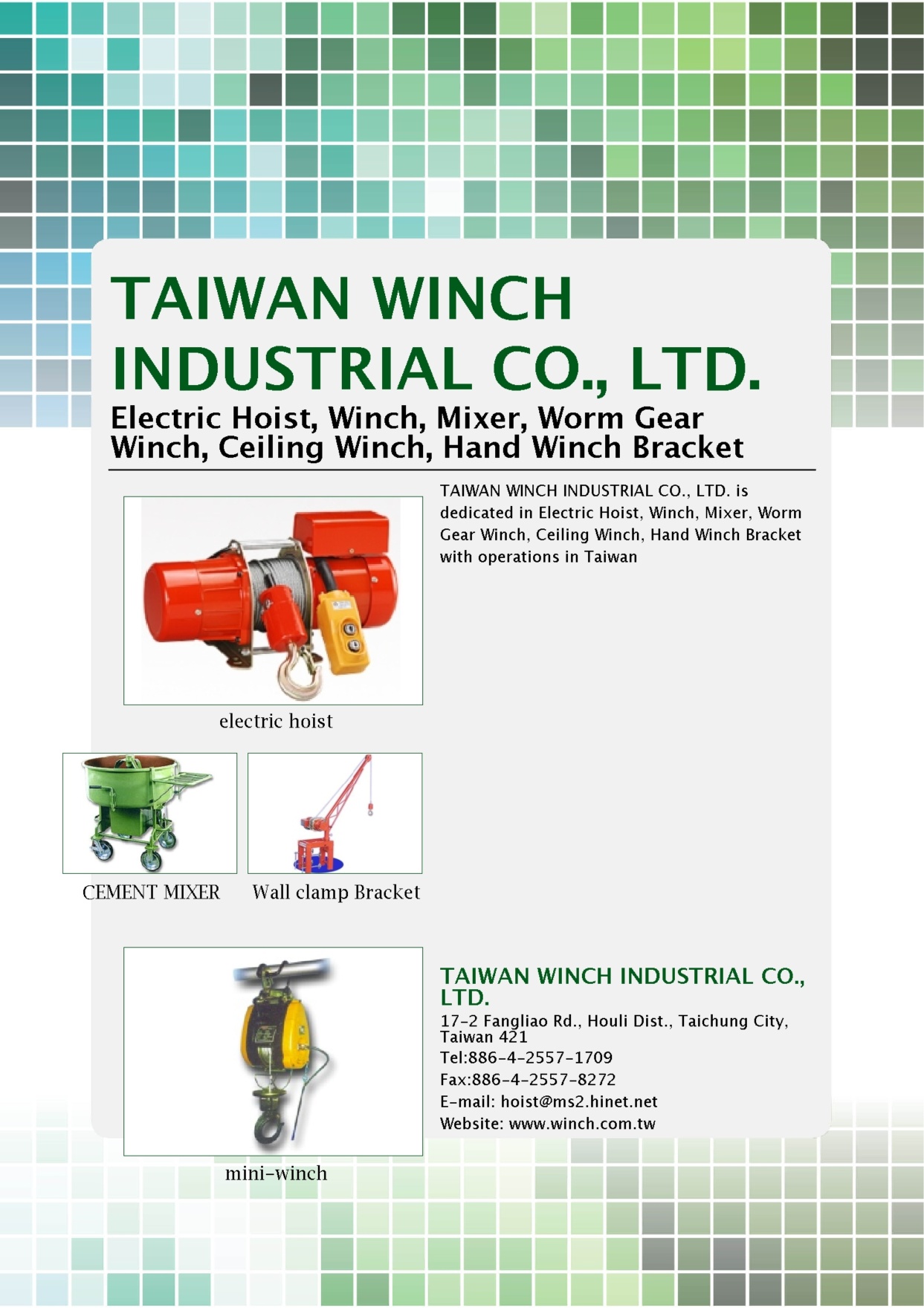 TAIWAN WINCH INDUSTRIAL CO., LTD.