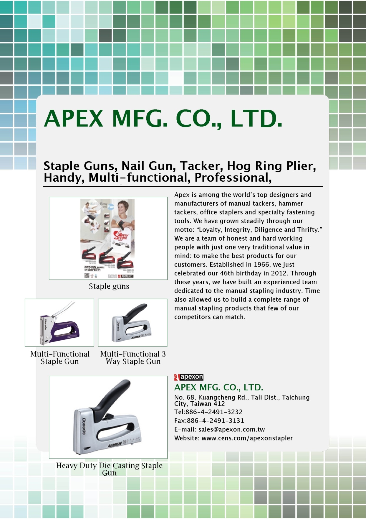 APEX MFG. CO., LTD.