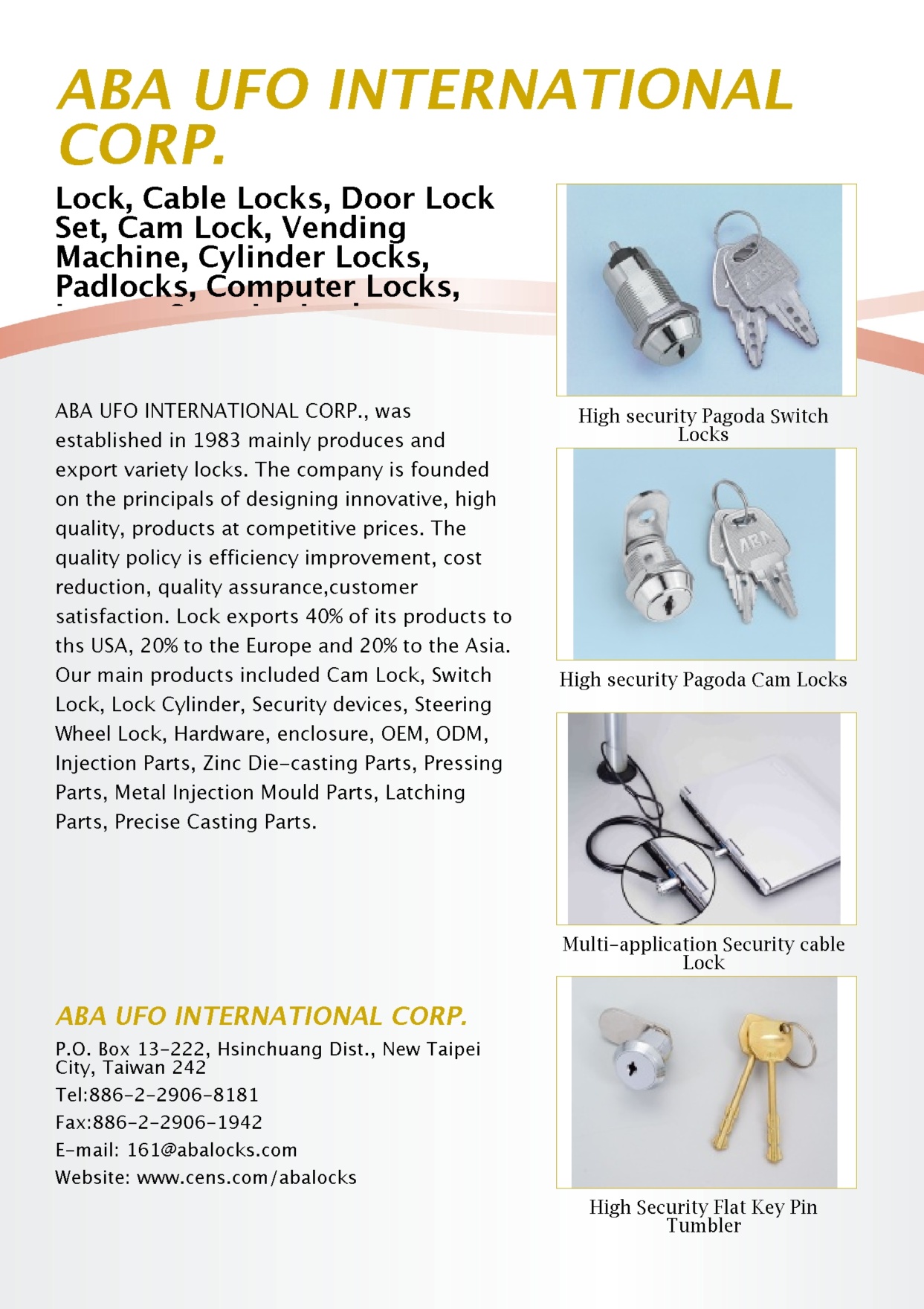 ABA LOCKS INTERNATIONAL CO., LTD.