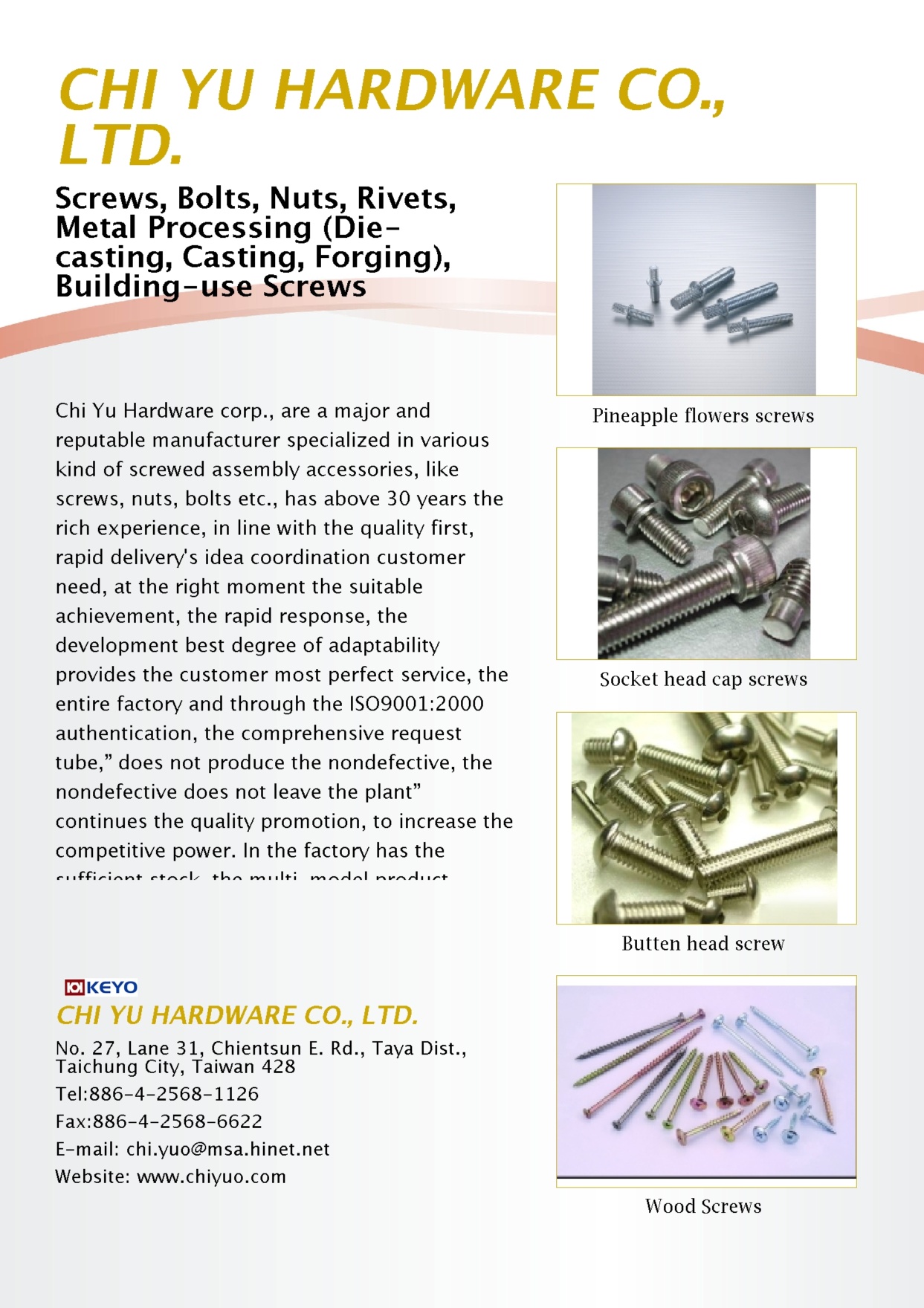 CHI YU HARDWARE CO., LTD.