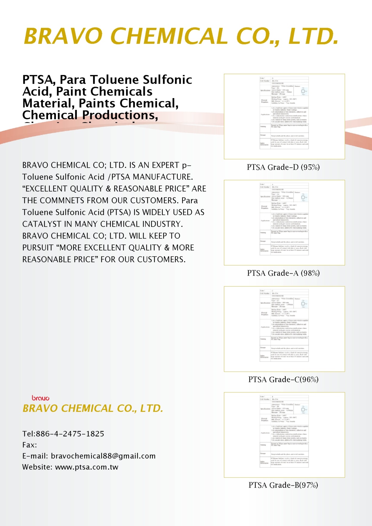 BRAVO CHEMICAL CO., LTD.