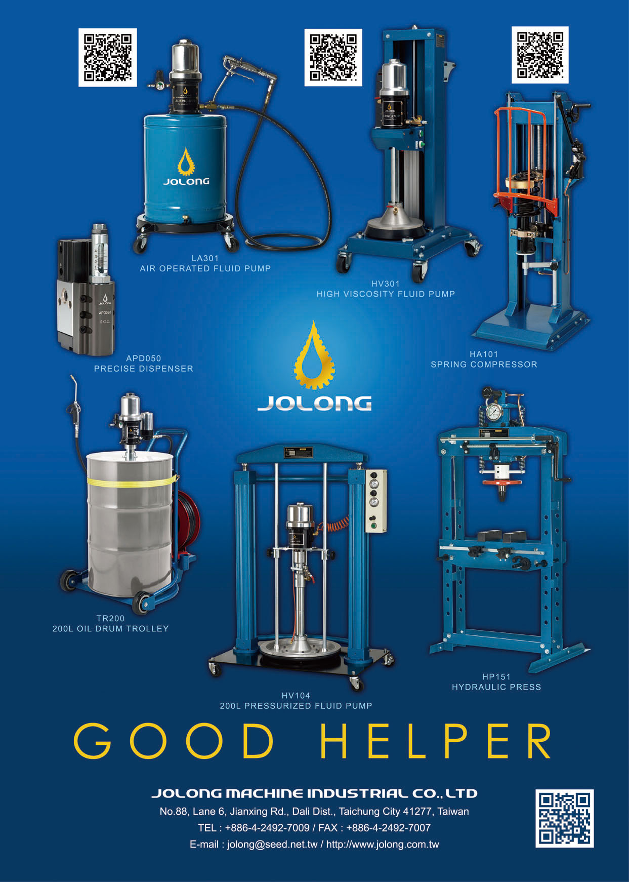 TTG-Taiwan Transportation Equipment Guide JOLONG MACHINE INDUSTRIAL CO., LTD.