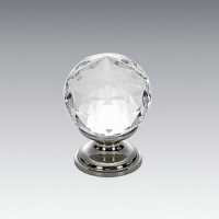 Crystal Knob with Brass Base Crystal Knob with Brass Base