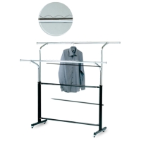 Two-rail Garment Rack w/iron Legs And Casters
