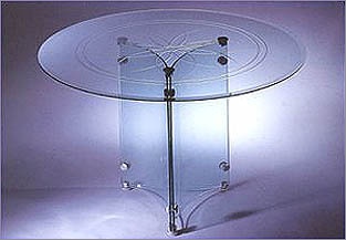 Round Engraved Dining Table