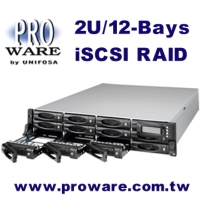 2U 12Bay iSCSI – 6G SAS/SATA 磁碟陣列系統