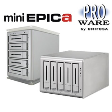 miniEPICa 系列 (3.5” 桌上型 5 Bays USB 3.0, eSATA, 1394b - SATA 磁碟陣列系統)