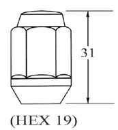 Bulge Wheel Nut (1pc)