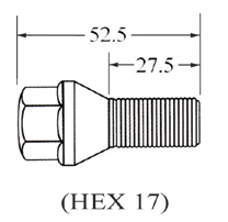 Rim Bolt-Cone