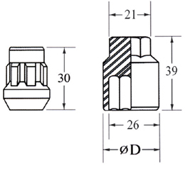 Close End Bulge Acorn (2pcs)