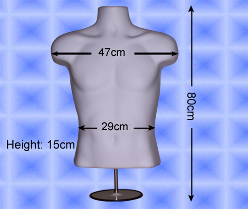 Free-Hanging Men’s Torso With Stand Free-Hanging Men’s Torso With Stand