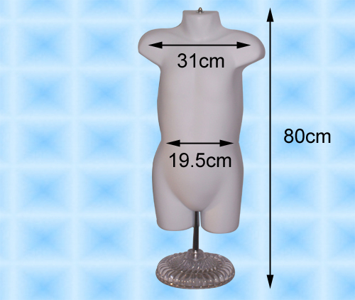 Large Child Torso Mannequin w/Stand Large Child Torso Mannequin w/Stand