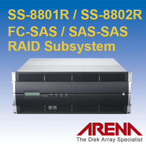 4U FC-SAS / SAS-SAS 雙控制器磁碟陣列儲存系統