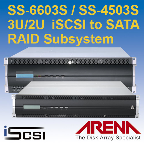 3U / 2U iSCSI to SATA RAID subsystem